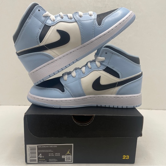 Nike Air Jordan 1 Retro Mid GS “Ice Blue” 2022 - Picture 3 of 4